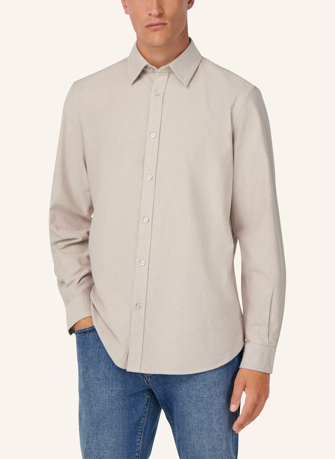 BOGGI MILANO Hemd Regular Fit: BEIGE