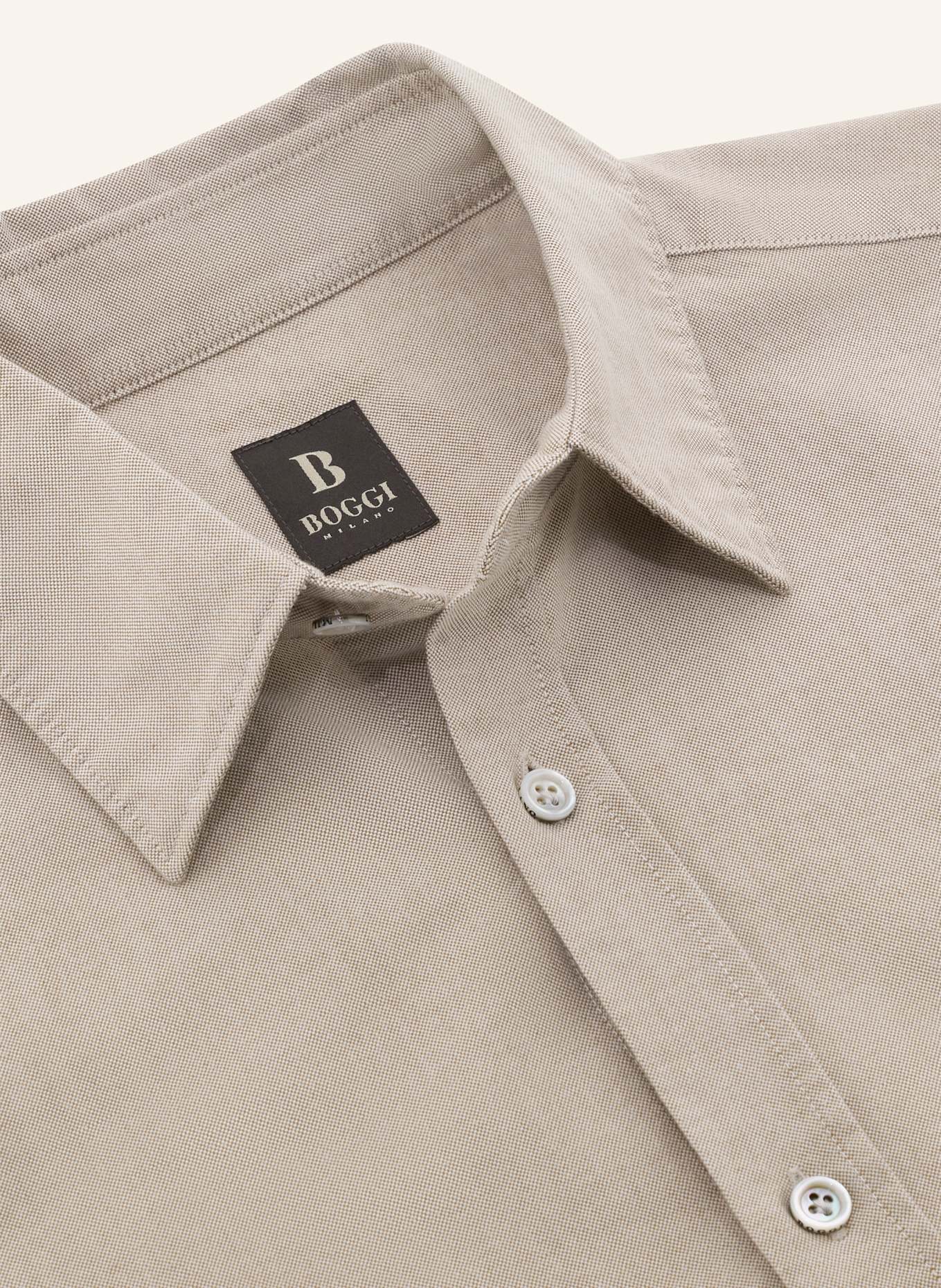 BOGGI MILANO Hemd Regular Fit: BEIGE