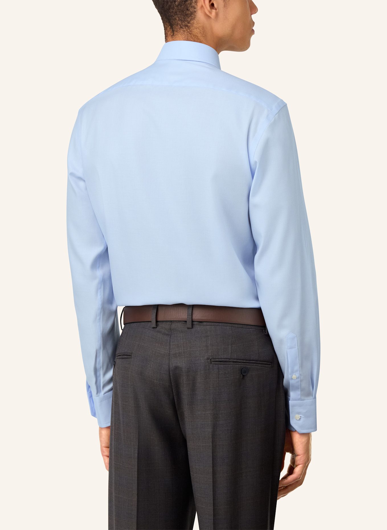 BOGGI MILANO Slim Fit Cotton Twill Shirt: HELLBLAU