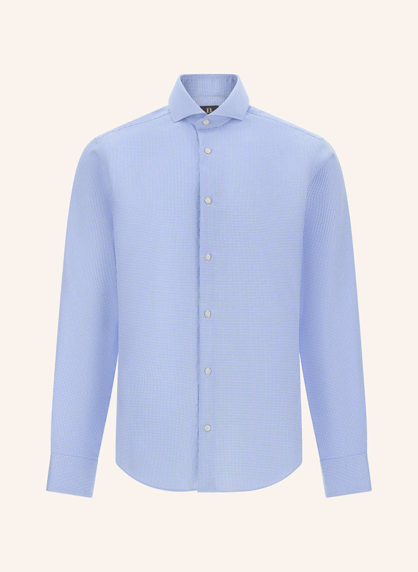 BOGGI MILANO Slim Fit Cotton Dobby Shirt: HELLBLAU