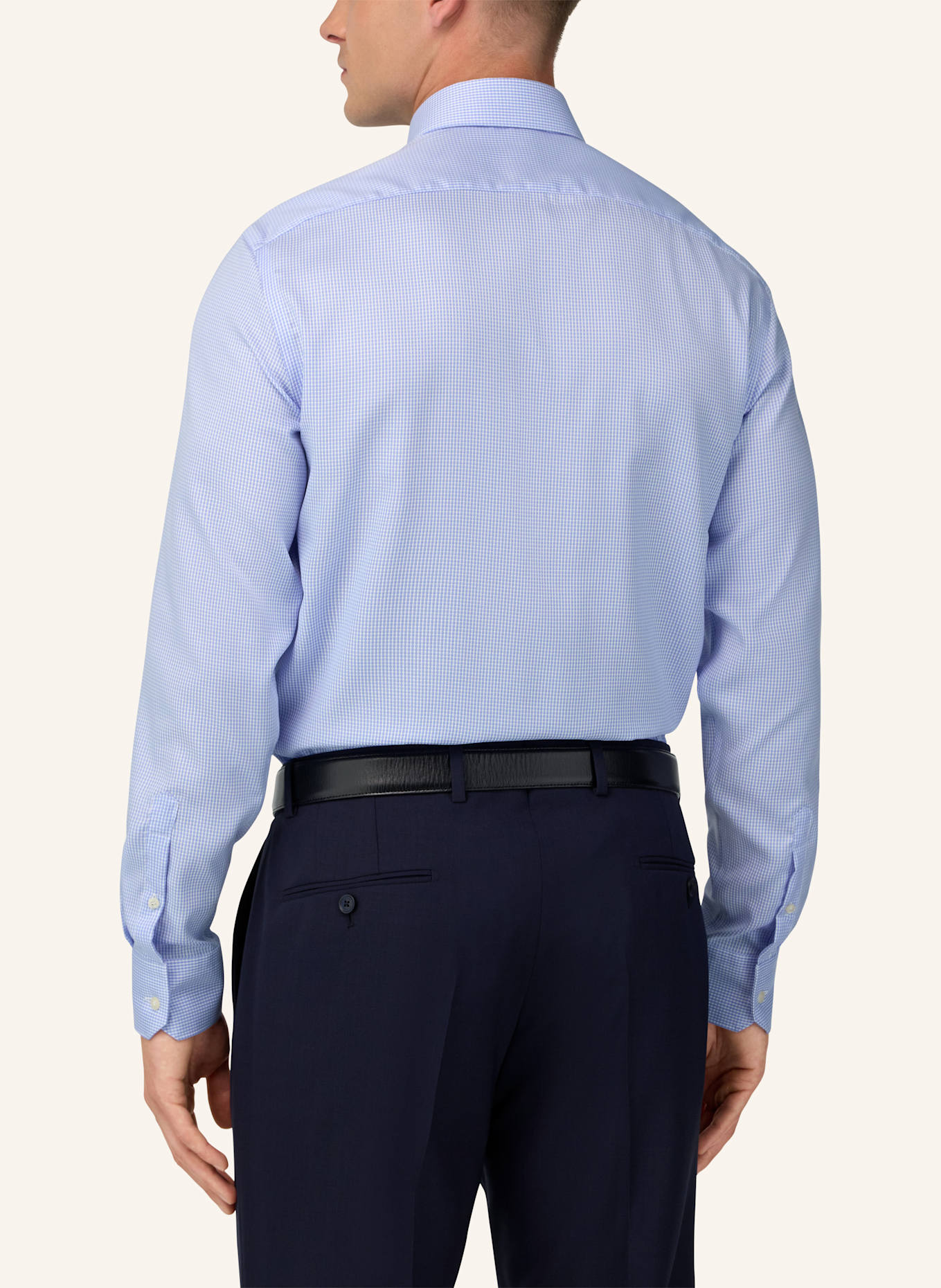 BOGGI MILANO Slim Fit Cotton Dobby Shirt: HELLBLAU