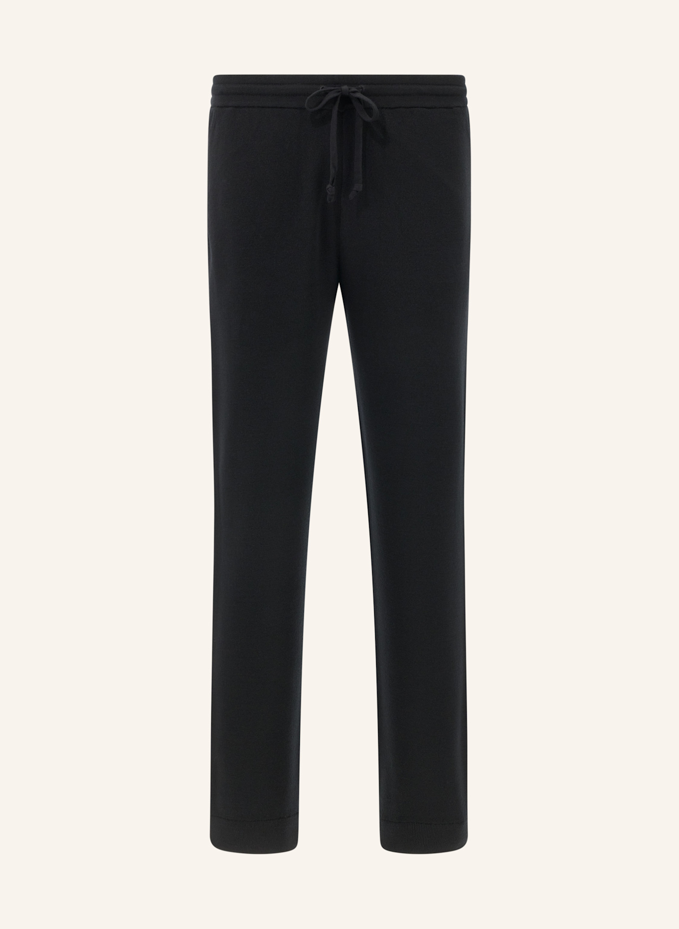 BOGGI MILANO Knitted Trousers in Superfine Merino Wool: SCHWARZ
