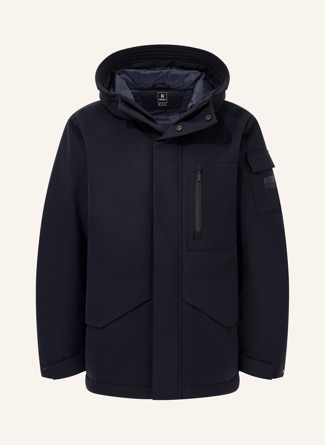 BOGGI MILANO Technical Fabric B Tech Parka: BLAU