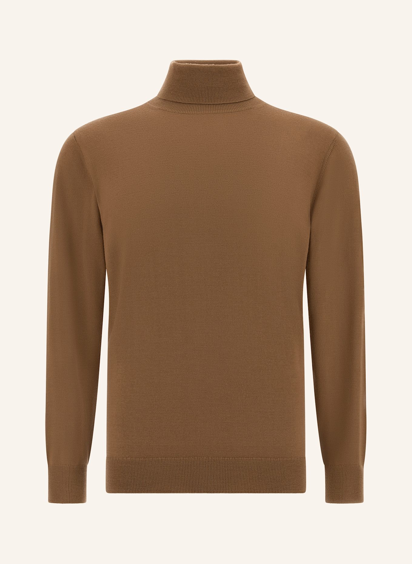 BOGGI MILANO Rollkragenpullover: BRAUN