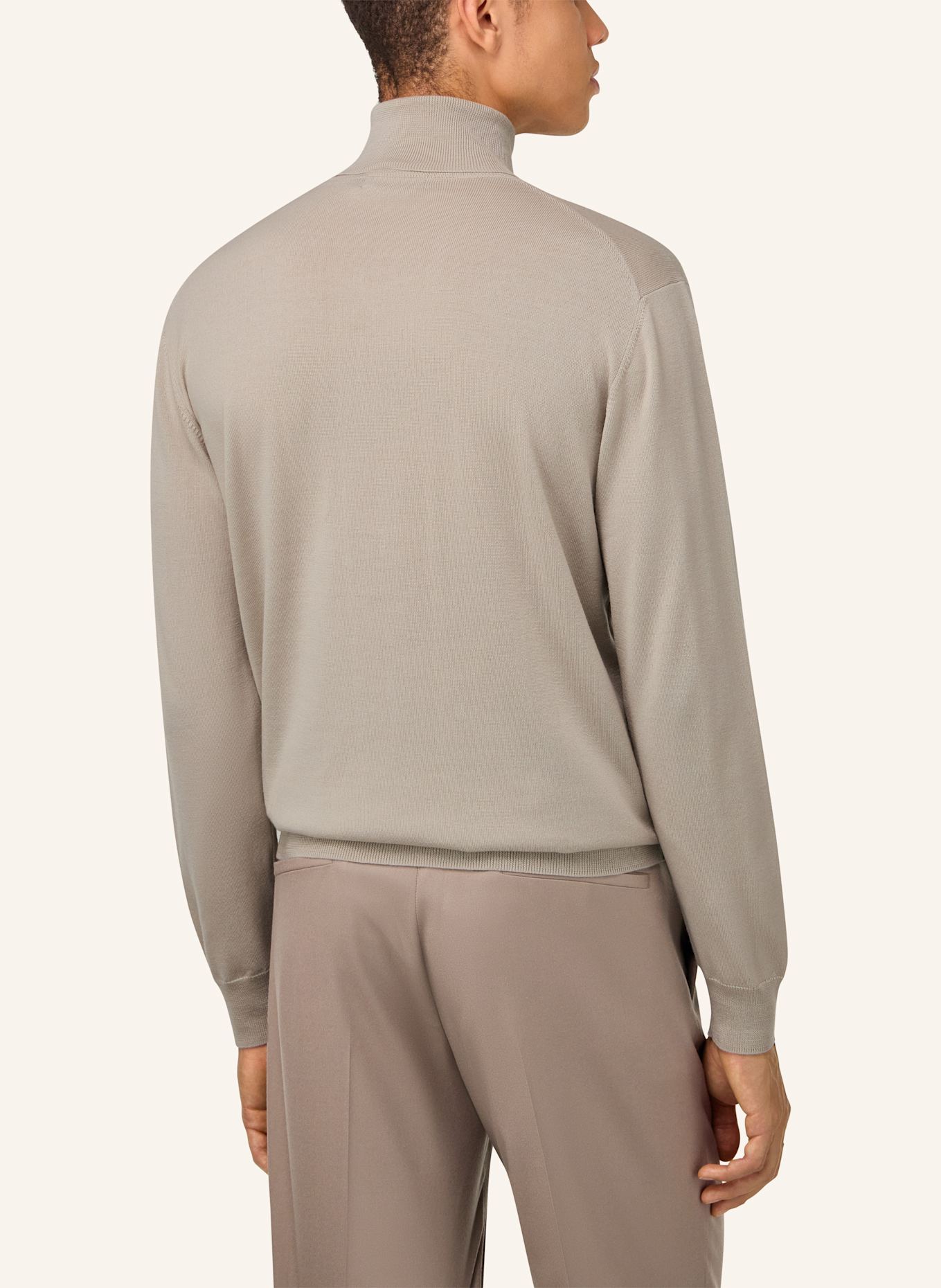 BOGGI MILANO Rollkragenpullover: BRAUN
