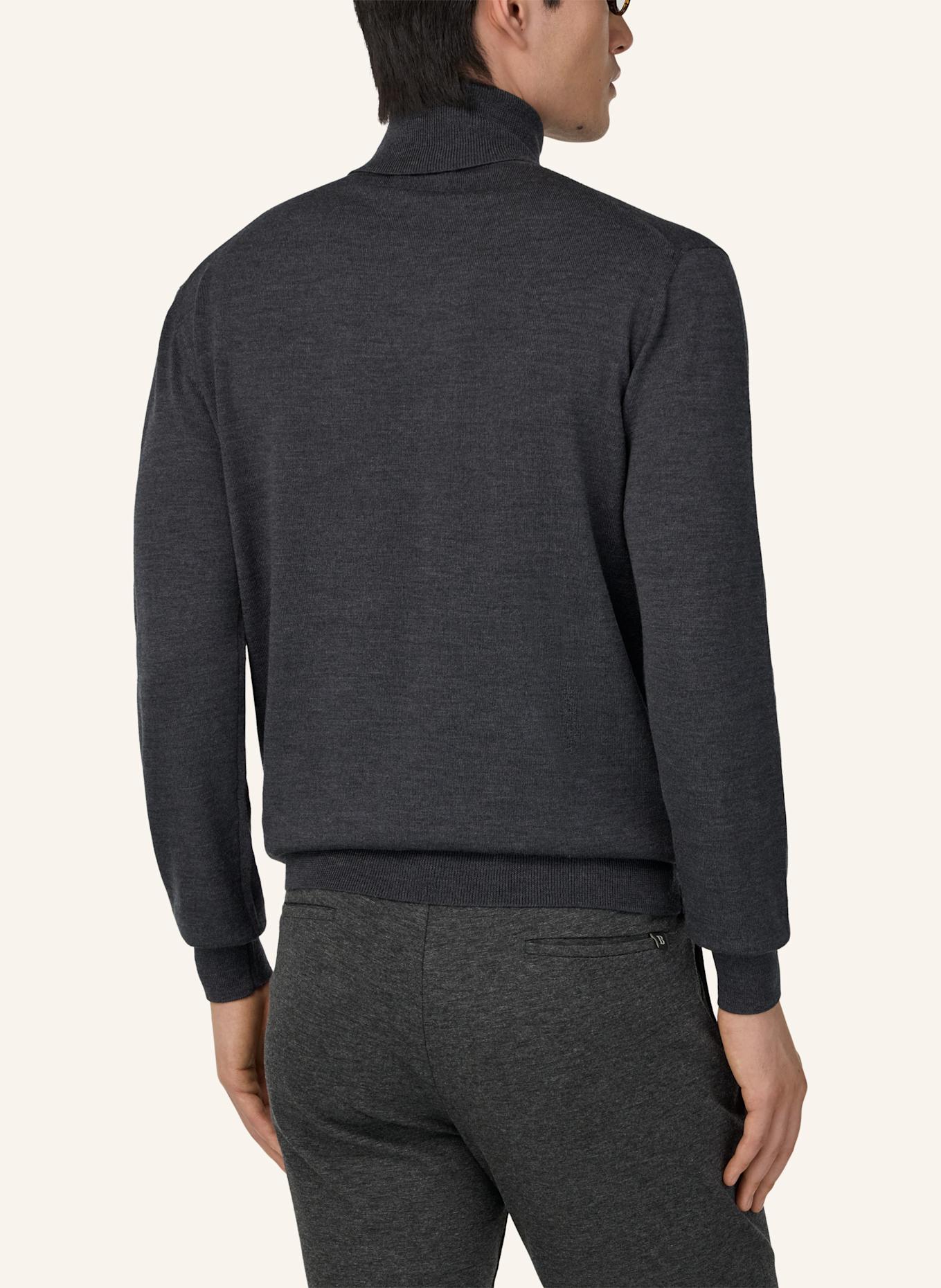 BOGGI MILANO Rollkragenpullover: GRAU