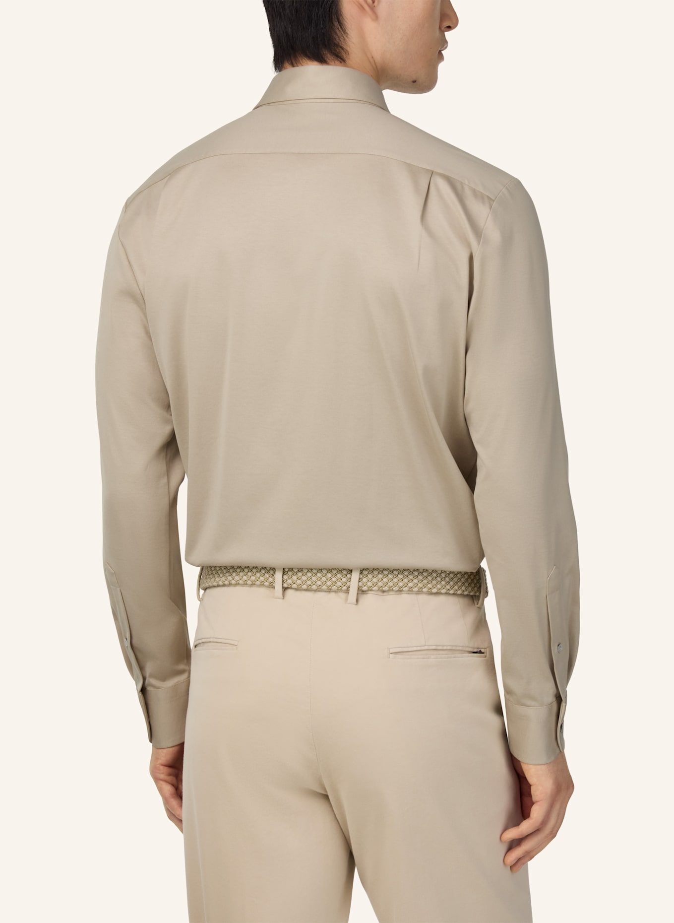 BOGGI MILANO Jerseyhemd Regular Fit: BRAUN