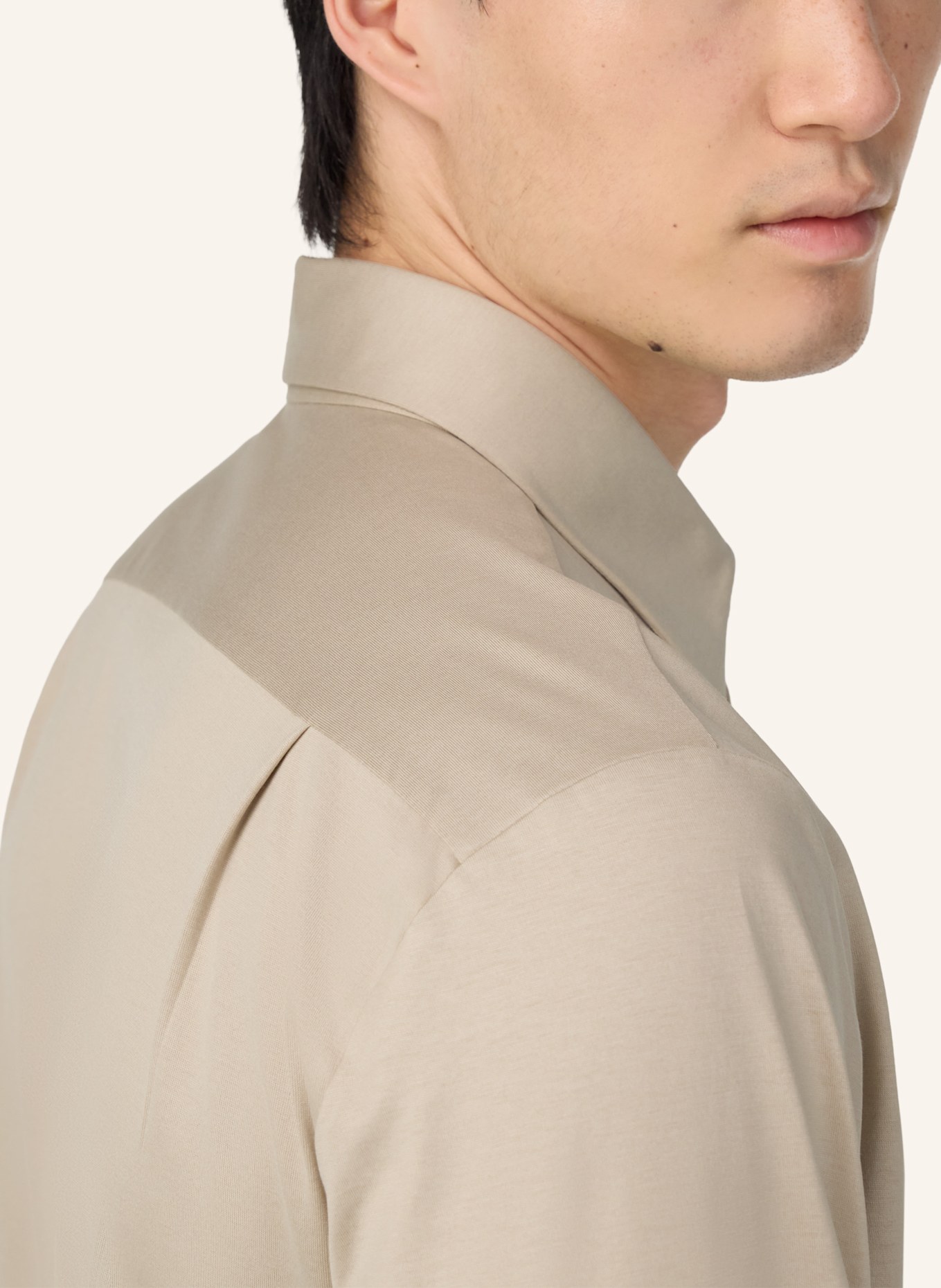 BOGGI MILANO Jerseyhemd Regular Fit: BRAUN