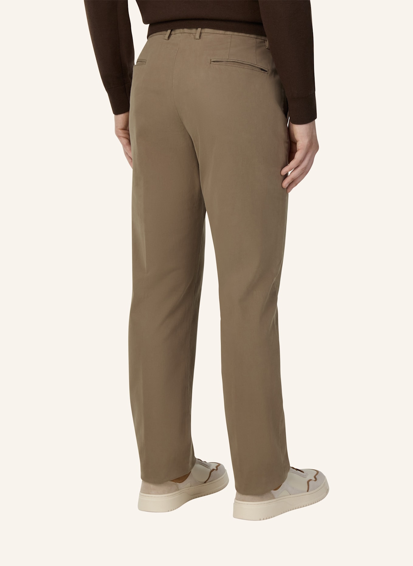BOGGI MILANO Stretch Cotton Trousers: GRAU