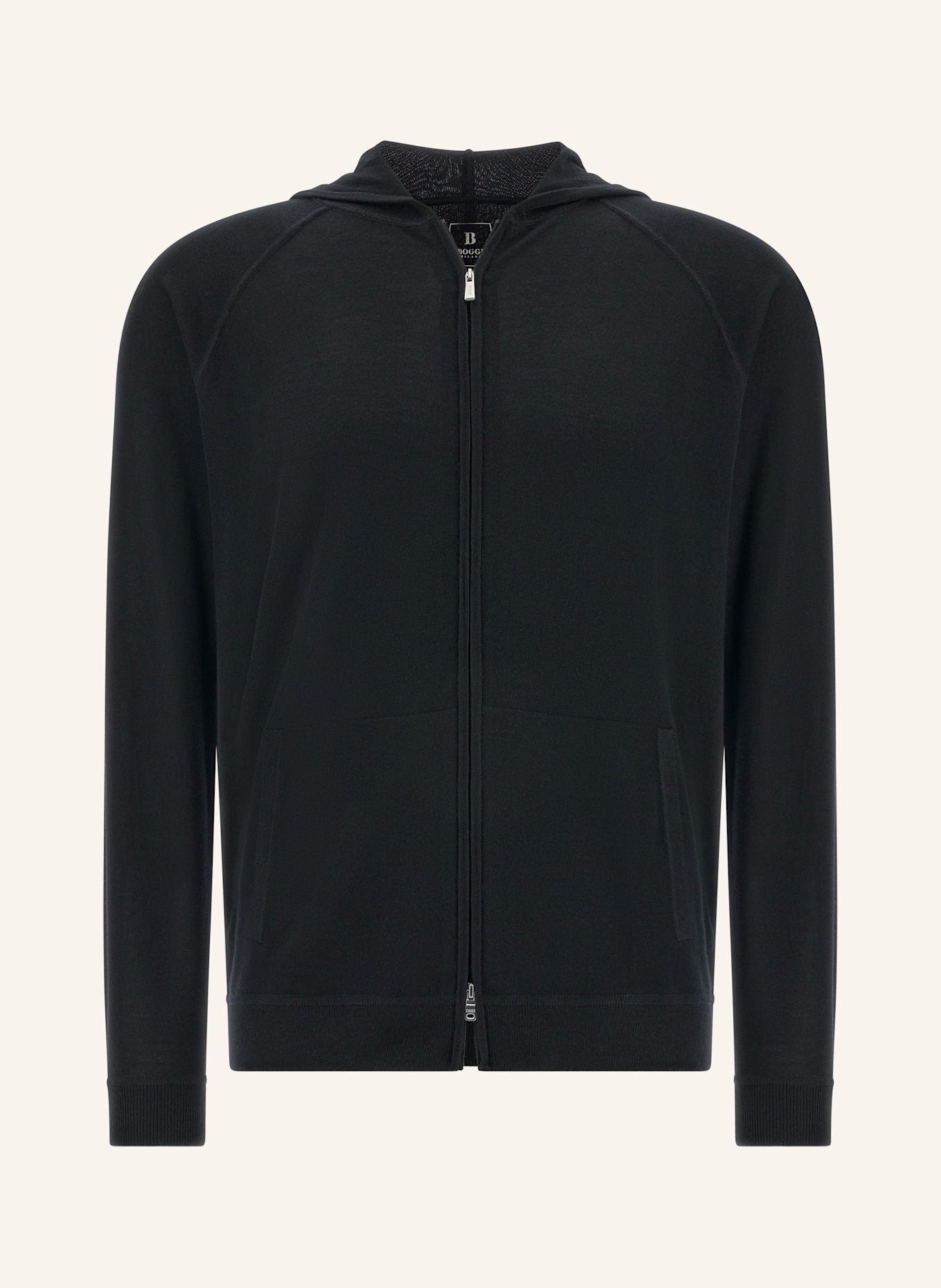 BOGGI MILANO Strickjacke: SCHWARZ