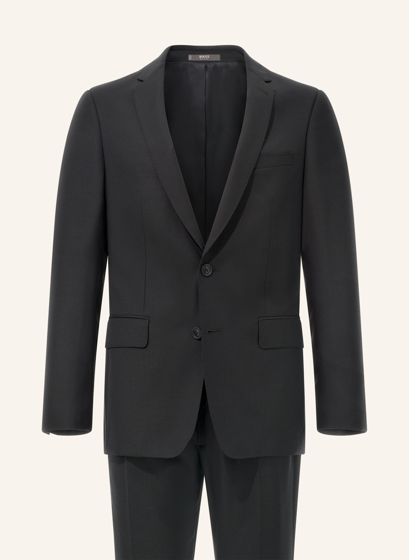 BOGGI MILANO Micro Pattern Suit in Natural Stretch Wool: DUNKELBRAUN