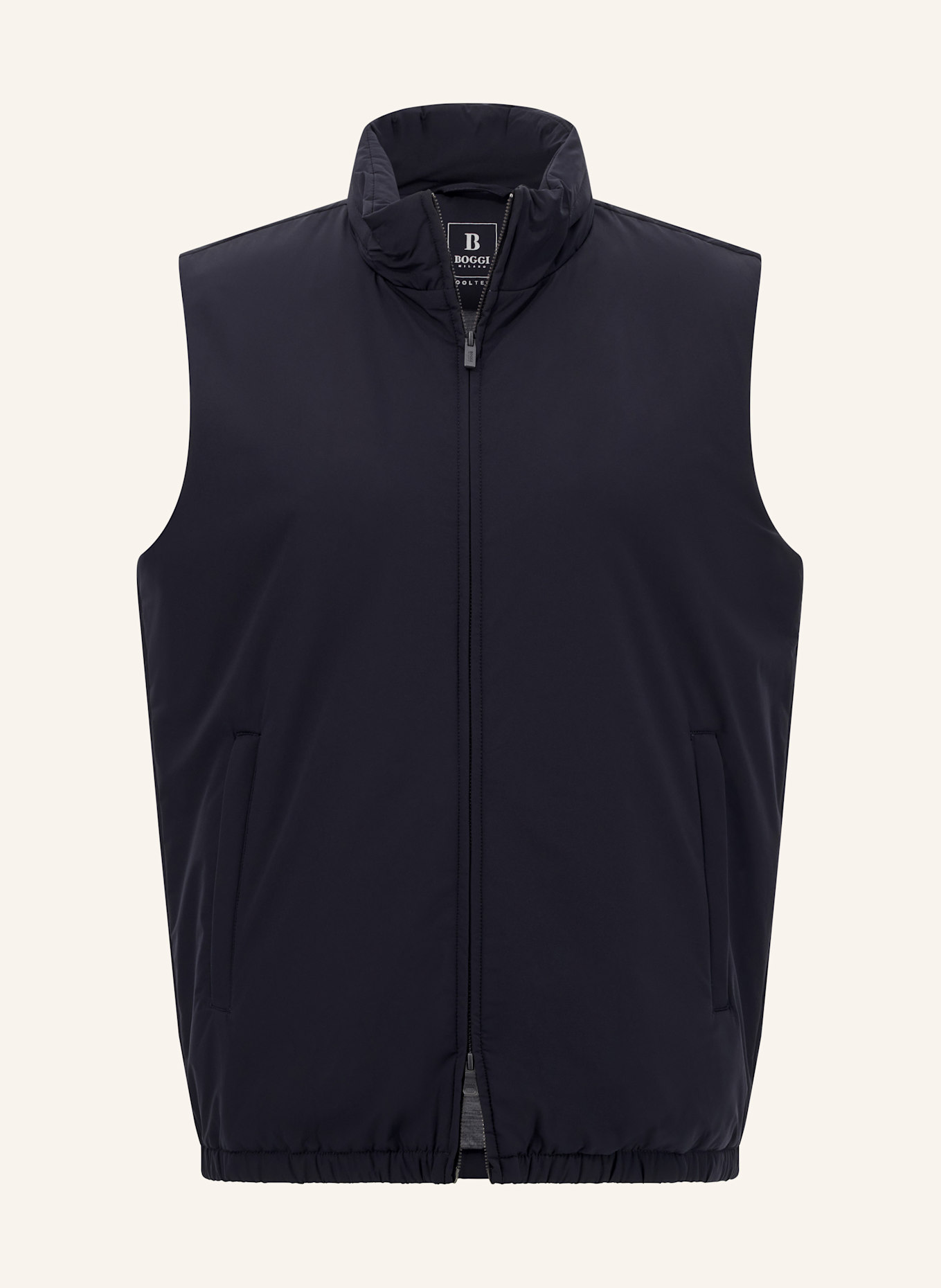 BOGGI MILANO Technical Fabric Gilet: BLAU