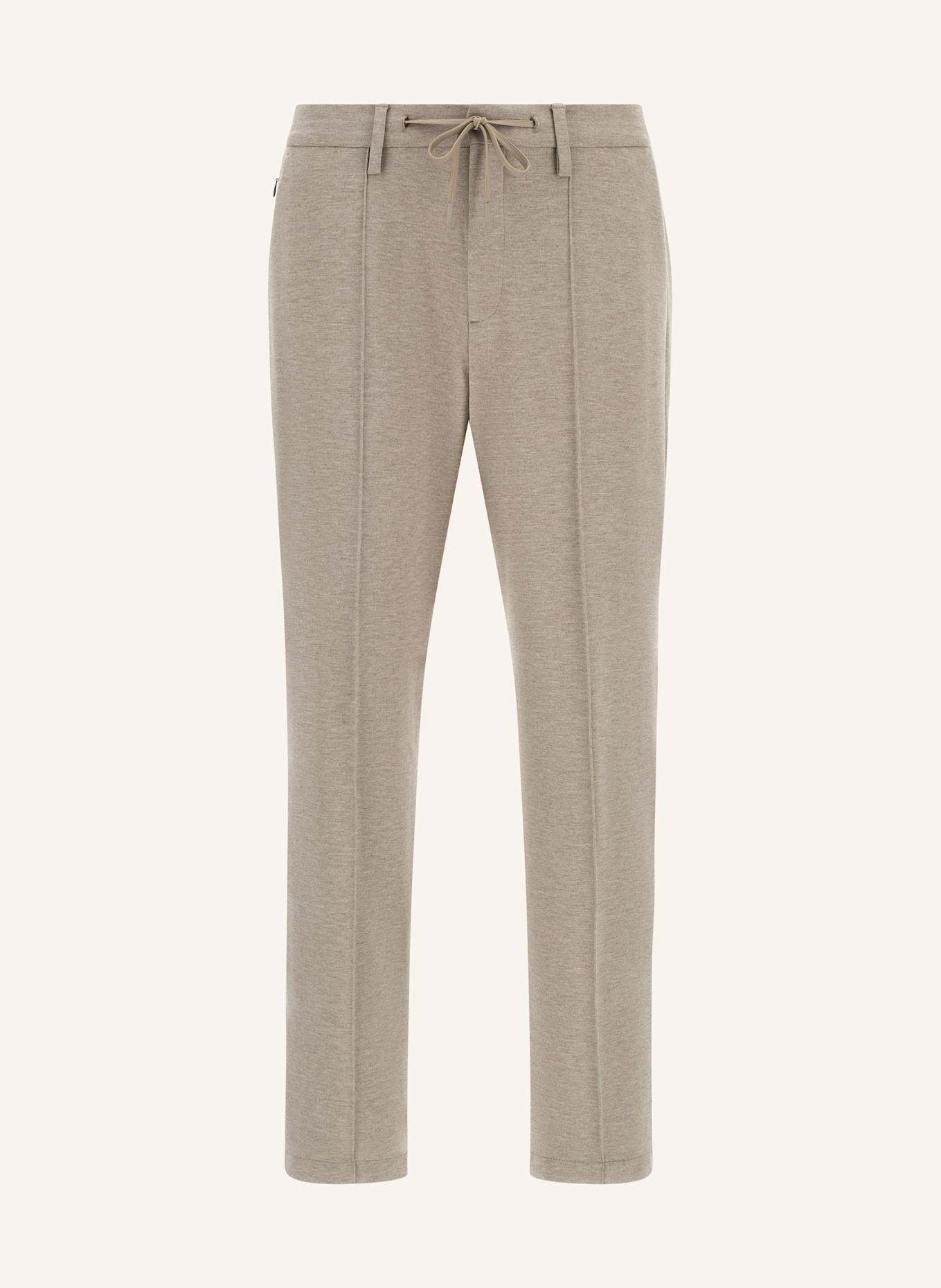 BOGGI MILANO Viscose Blend Jersey Trousers: BRAUN