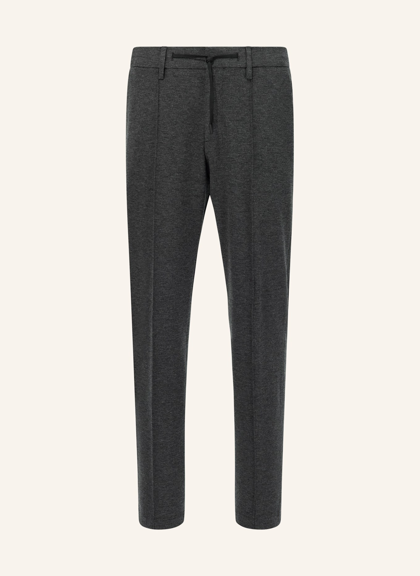 BOGGI MILANO Viscose Blend Jersey Trousers: DUNKELGRAU
