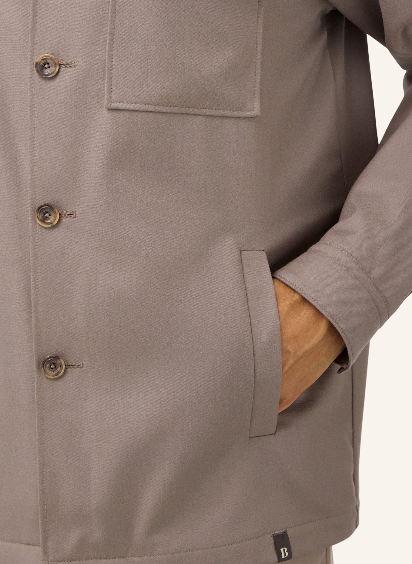 BOGGI MILANO Overshirt: BEIGE