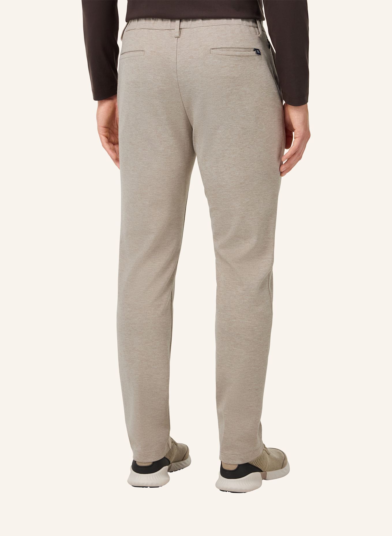 BOGGI MILANO Viscose Blend Jersey Trousers: BRAUN