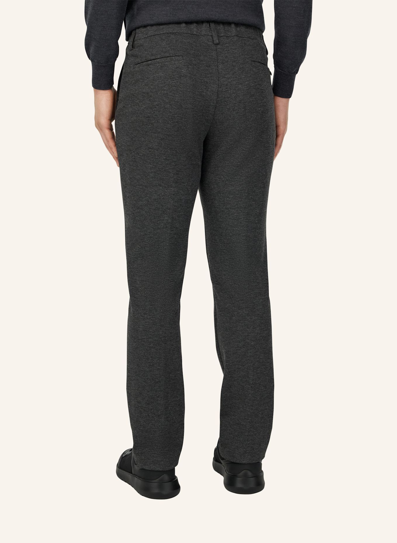 BOGGI MILANO Viscose Blend Jersey Trousers: DUNKELGRAU