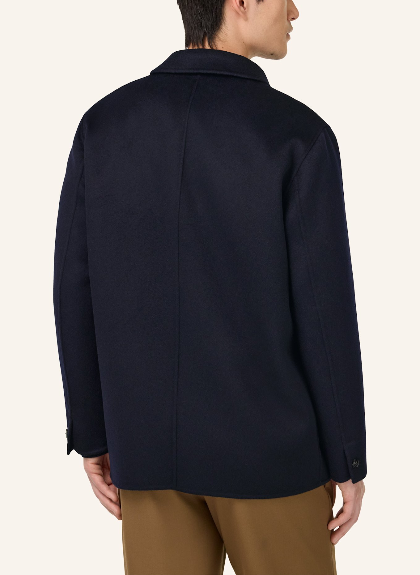 BOGGI MILANO Work Shirt Jacket in Wool: DUNKELBLAU