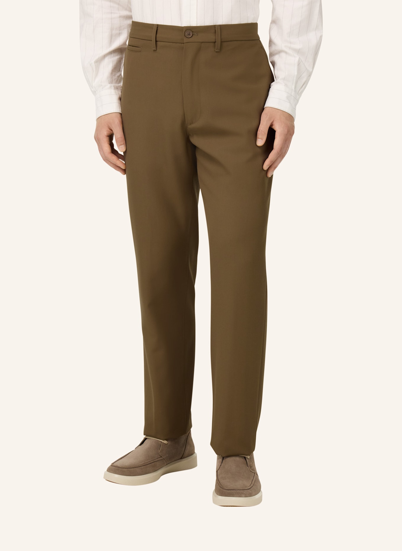 BOGGI MILANO Wool Blend Trousers: BRAUN