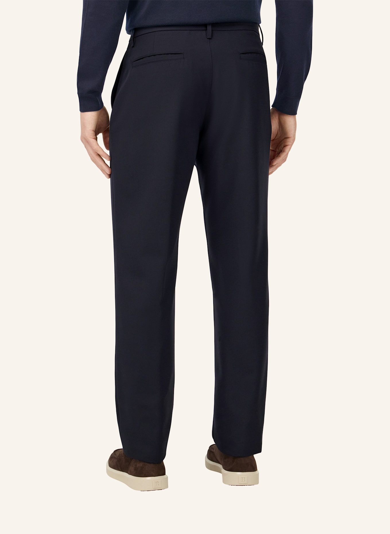 BOGGI MILANO Wool Blend Trousers: BLAU