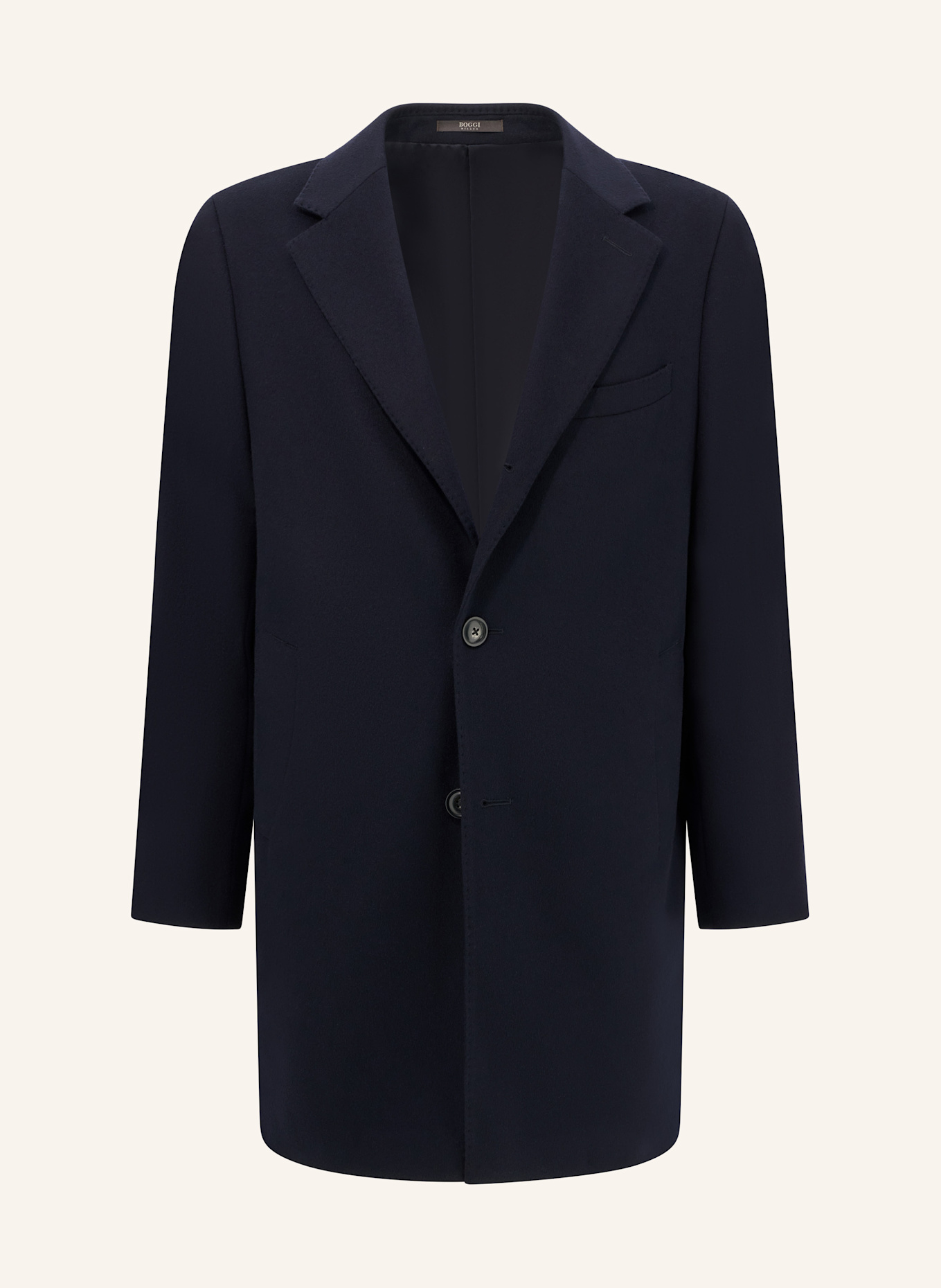 BOGGI MILANO Single-breasted coat in pure cashmere.: BLAU
