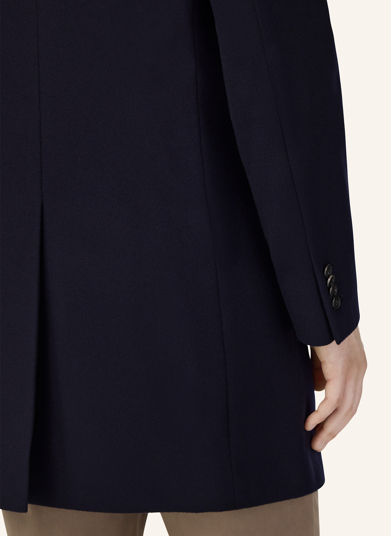 BOGGI MILANO Single-breasted coat in pure cashmere.: BLAU