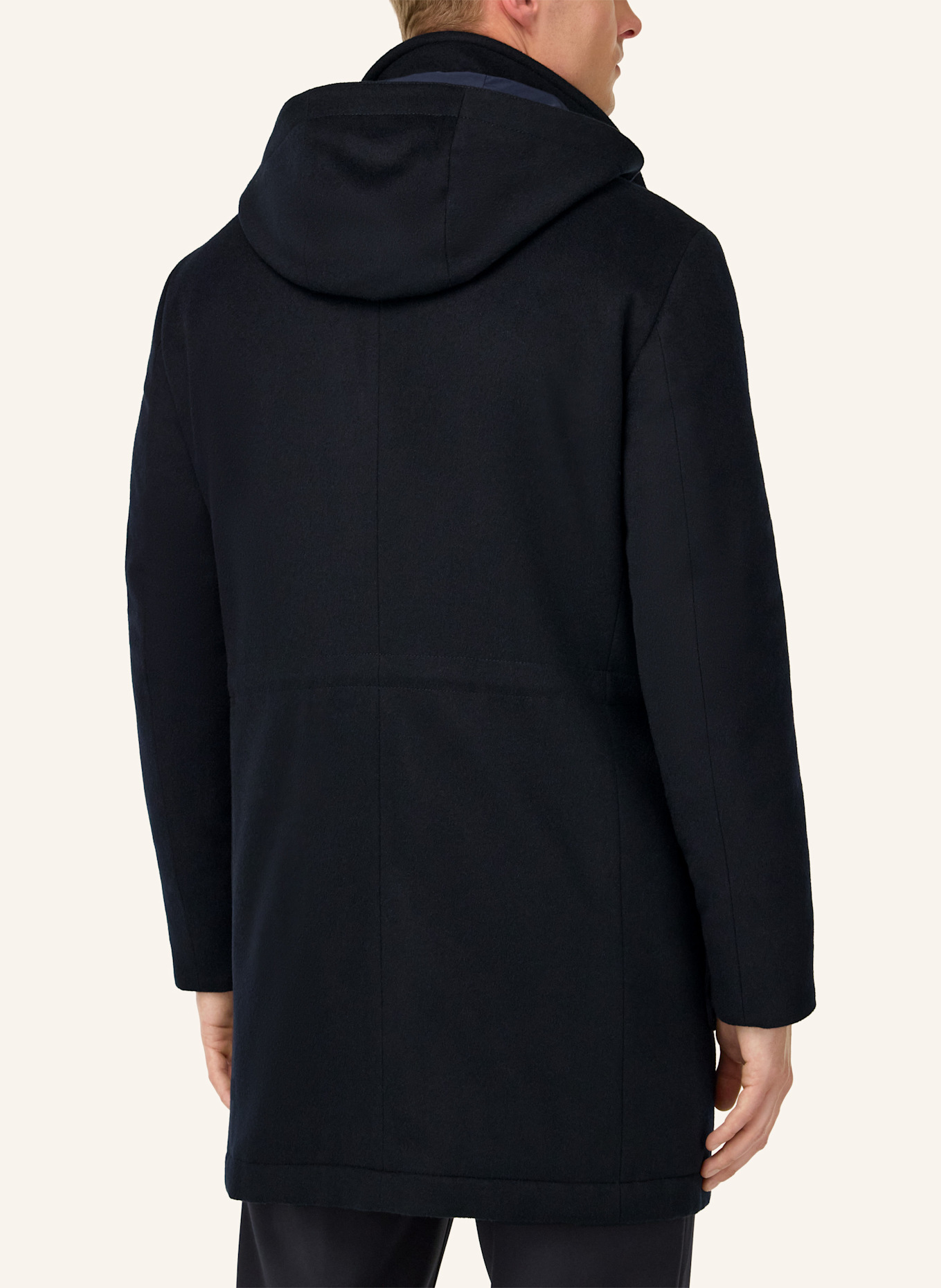 BOGGI MILANO Wool and Cashmere Padded Parka: BLAU