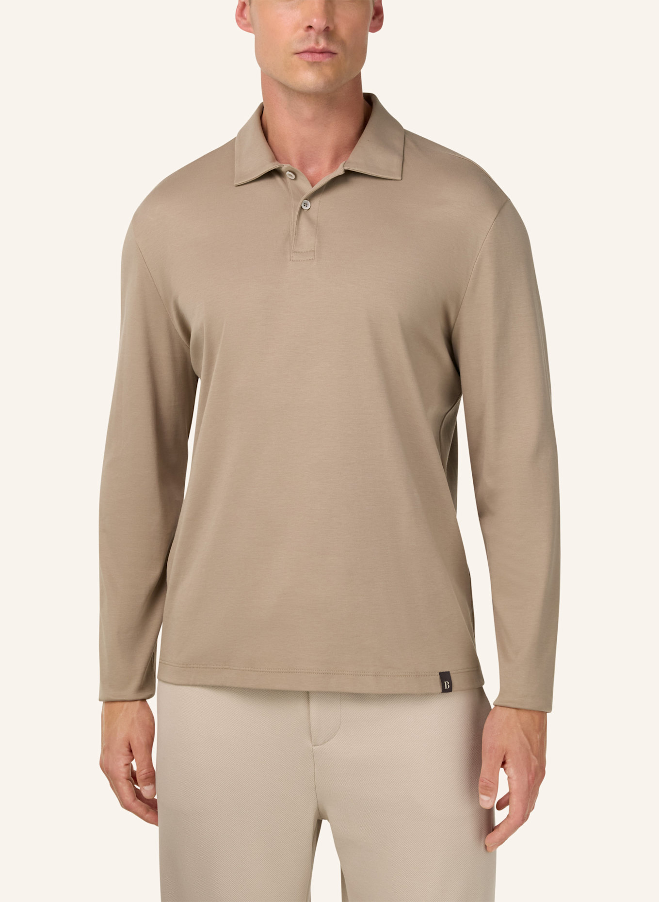 BOGGI MILANO Jersey-Poloshirt: GRAU