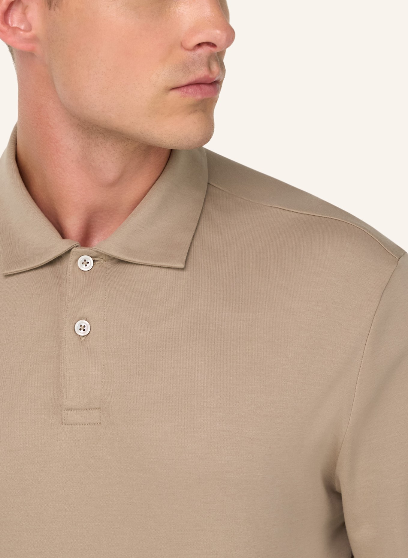 BOGGI MILANO Jersey-Poloshirt: GRAU