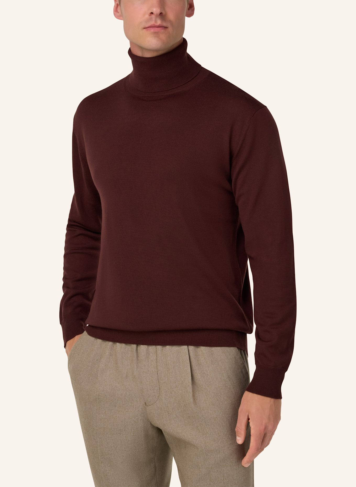 BOGGI MILANO Rollkragenpullover: ROT