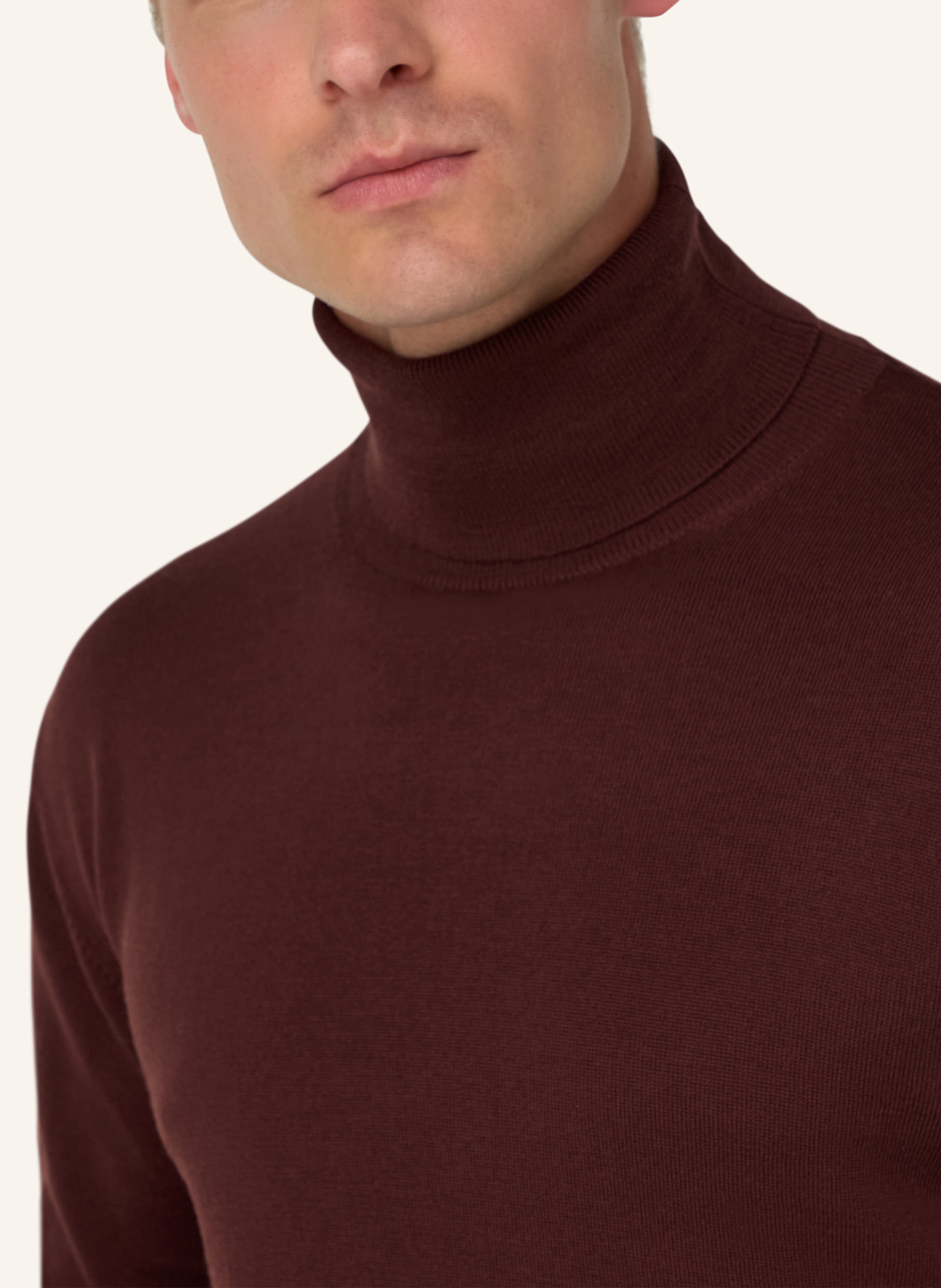 BOGGI MILANO Rollkragenpullover: ROT