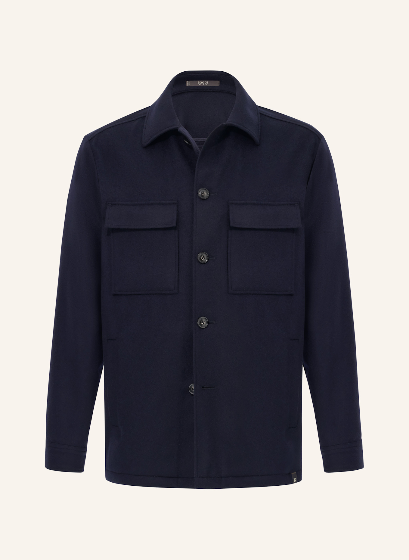 BOGGI MILANO Overjacket aus Cashmere: DUNKELBLAU