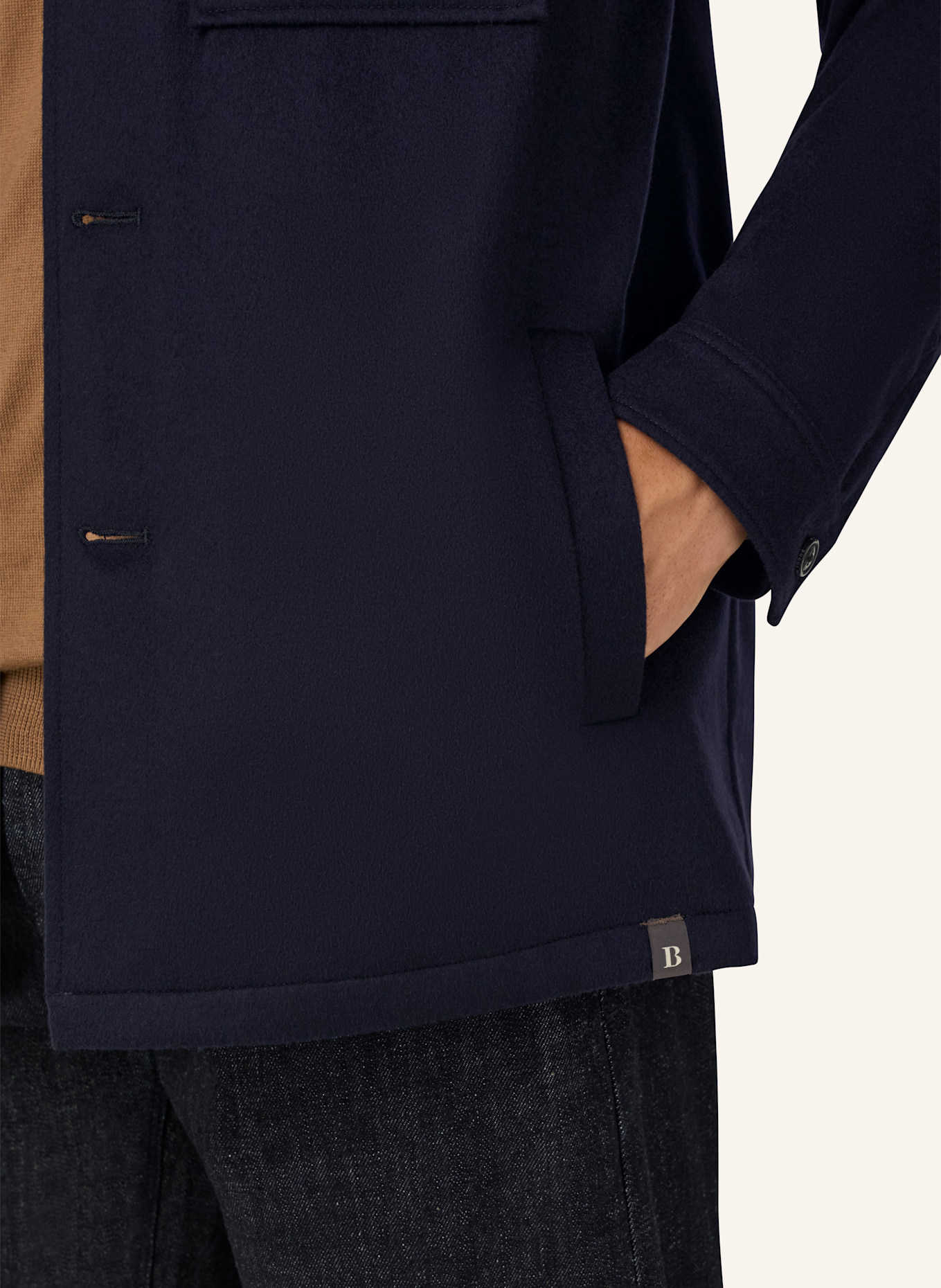 BOGGI MILANO Overjacket aus Cashmere: DUNKELBLAU