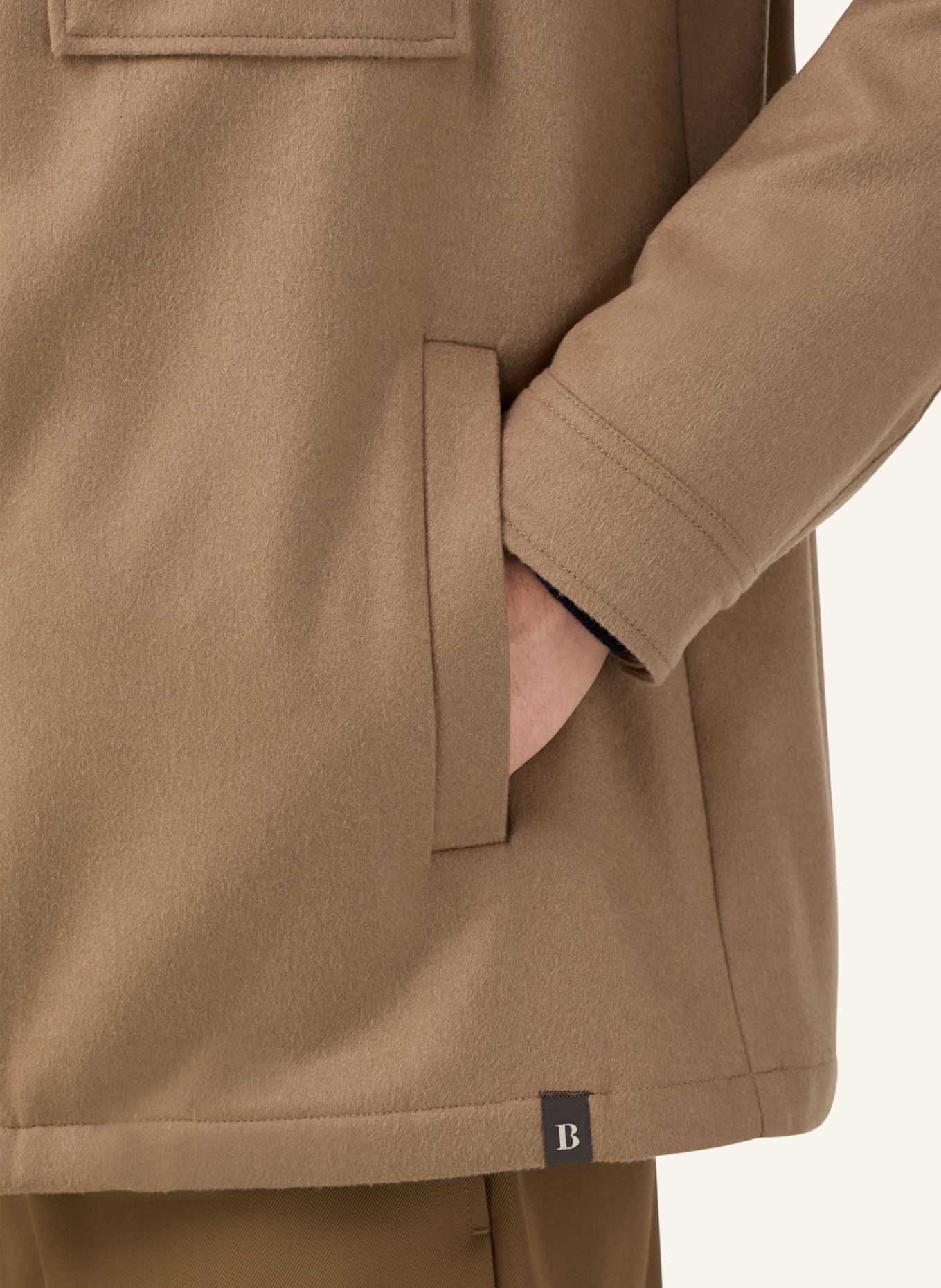 BOGGI MILANO Overjacket aus Cashmere: BEIGE
