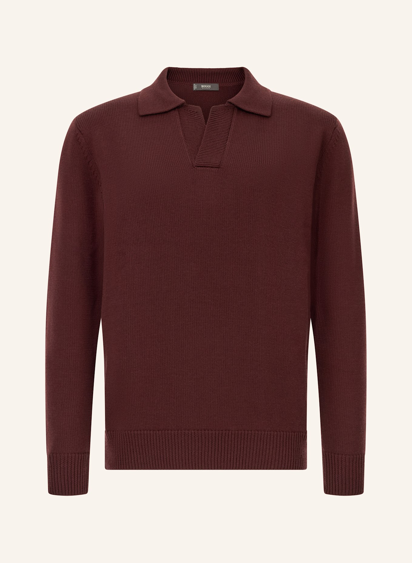 BOGGI MILANO Strick-Poloshirt: ROT