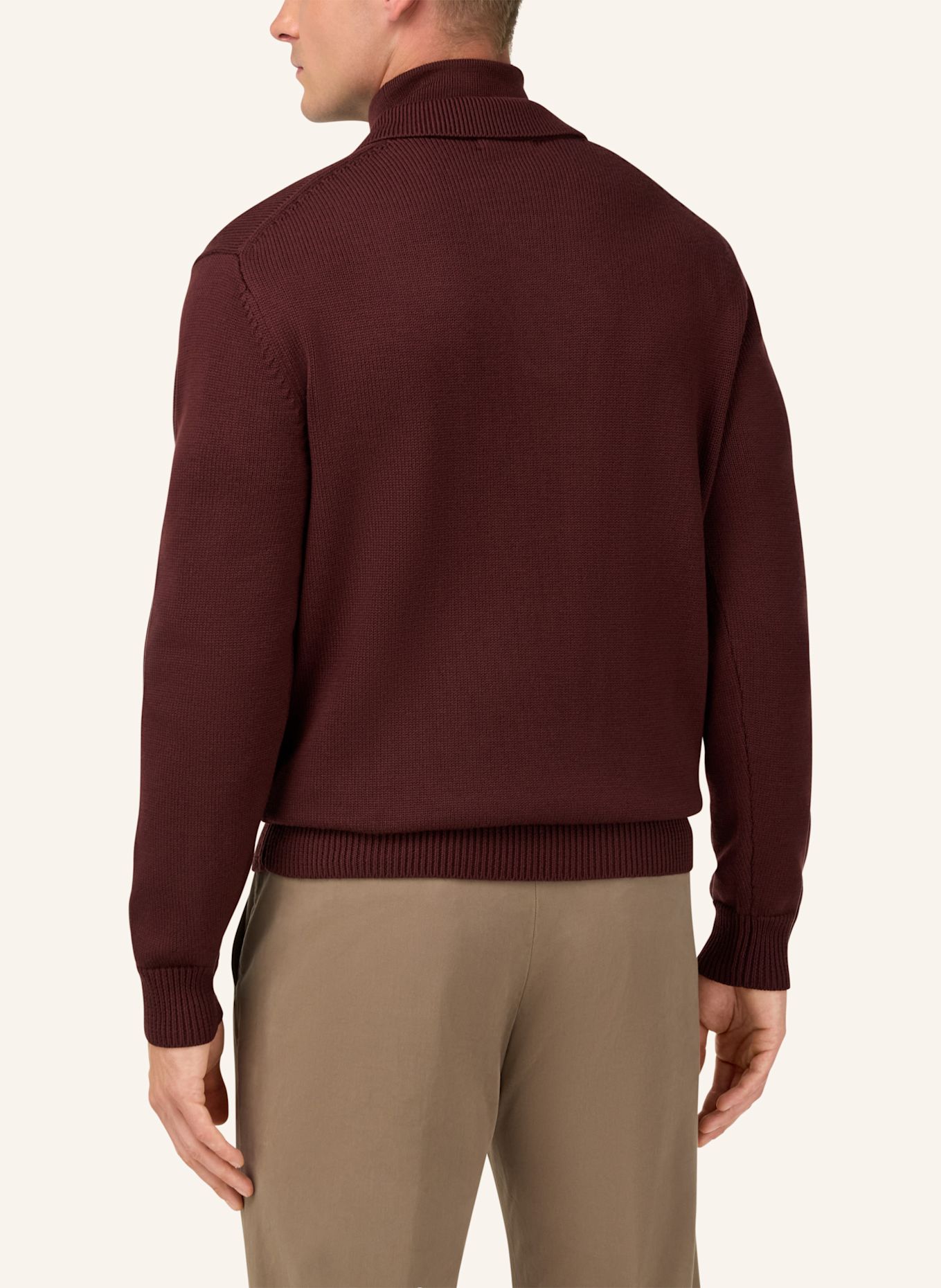 BOGGI MILANO Strick-Poloshirt: ROT