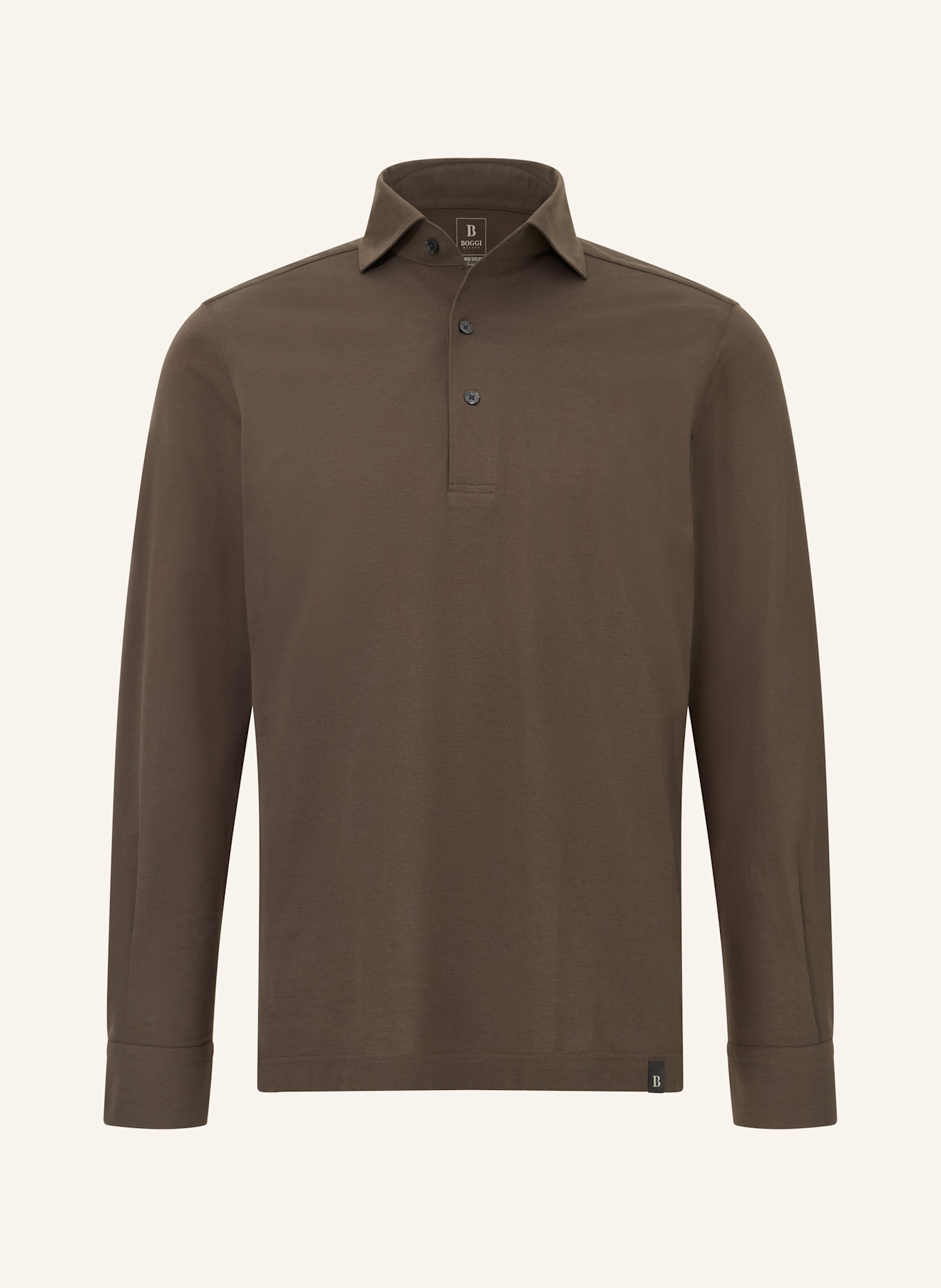 BOGGI MILANO Jersey-Poloshirt: BRAUN