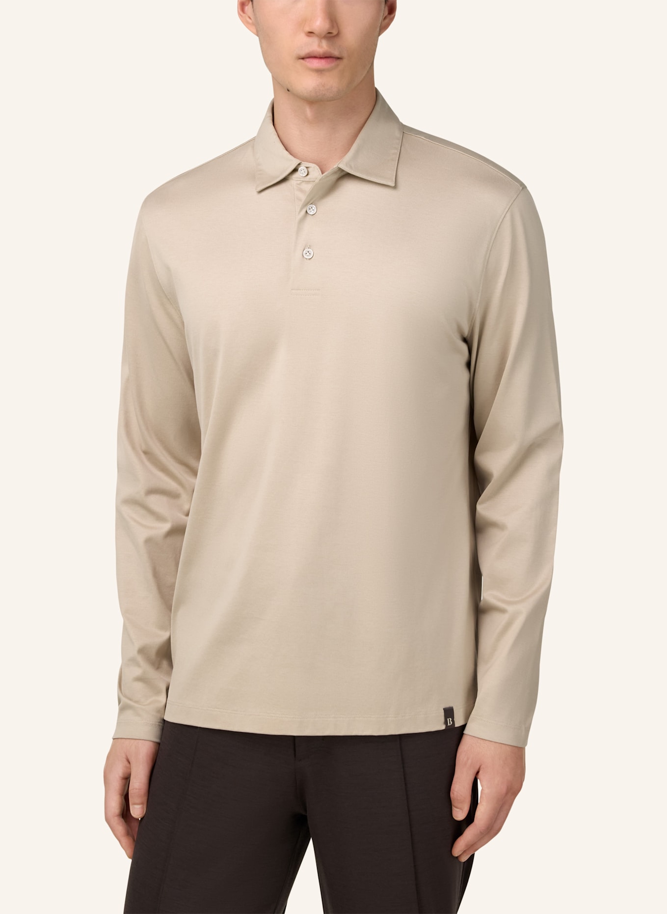 BOGGI MILANO Poloshirt: BRAUN