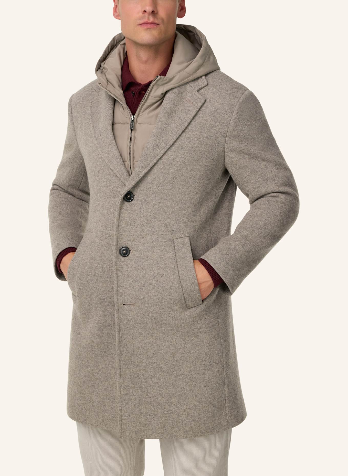 BOGGI MILANO Mantel: GRAU