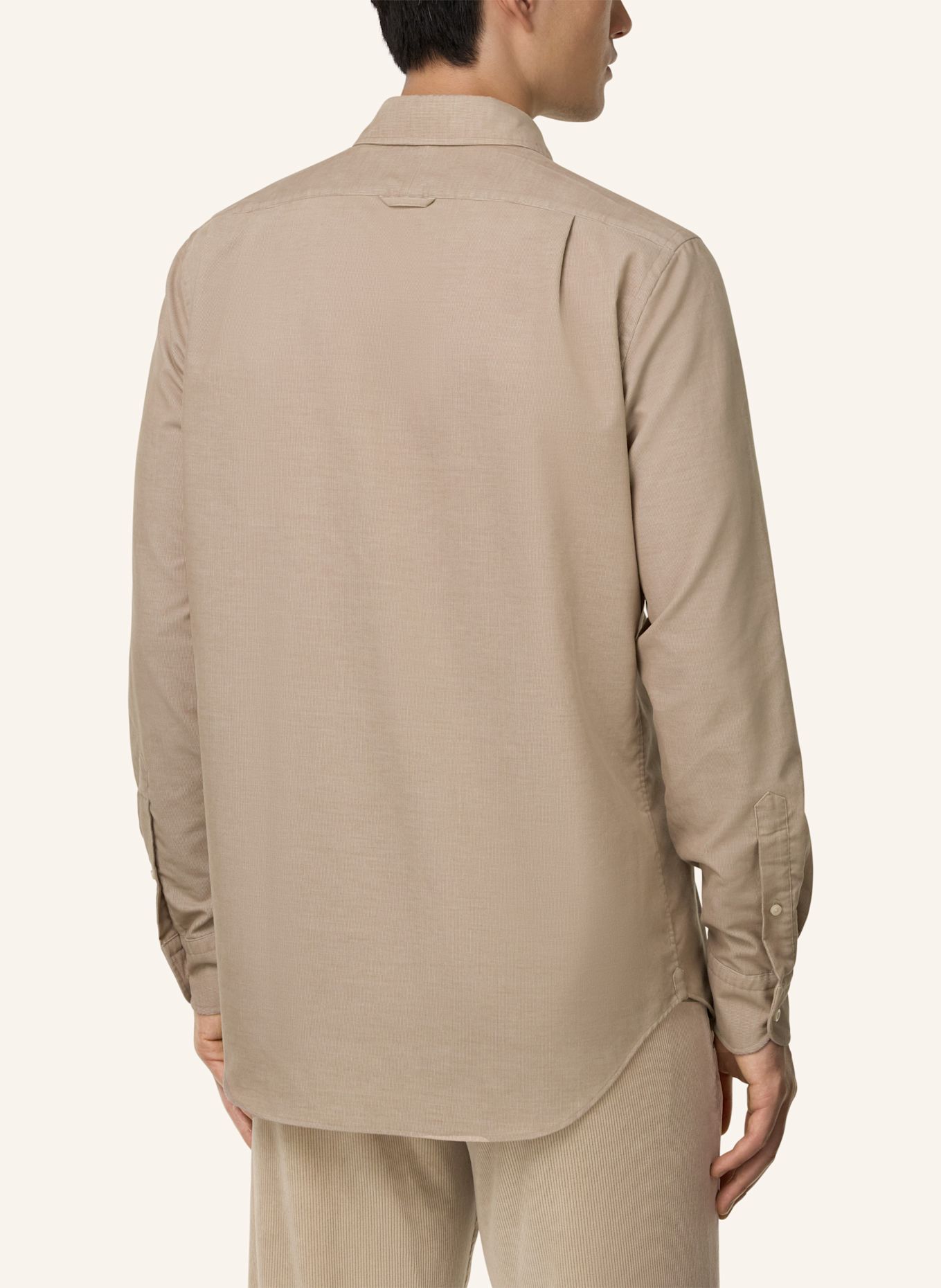 BOGGI MILANO Cordhemd Regular Fit: BEIGE