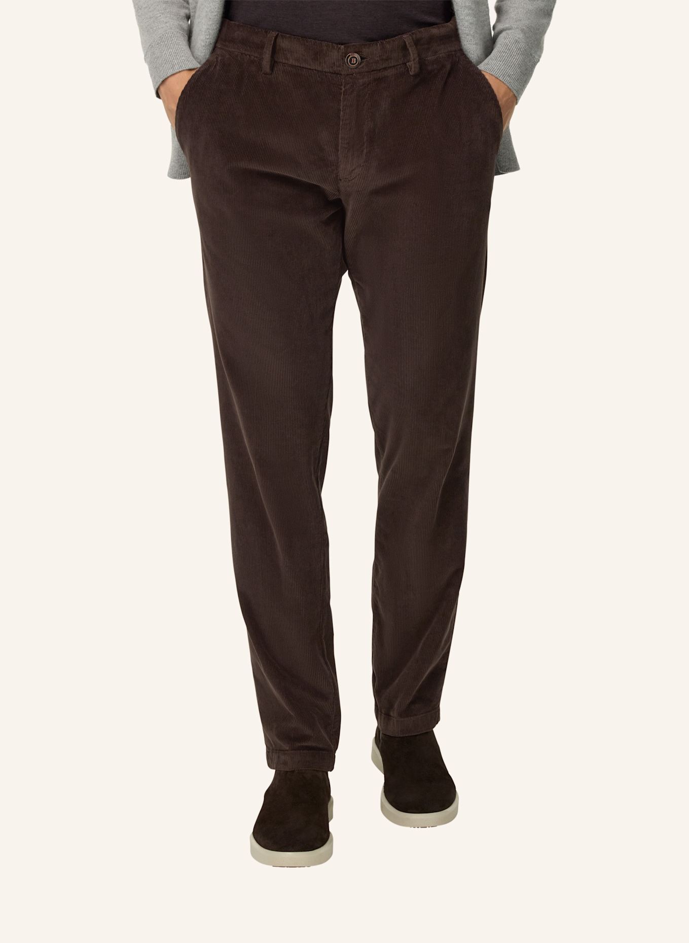 BOGGI MILANO Cordhose: BRAUN
