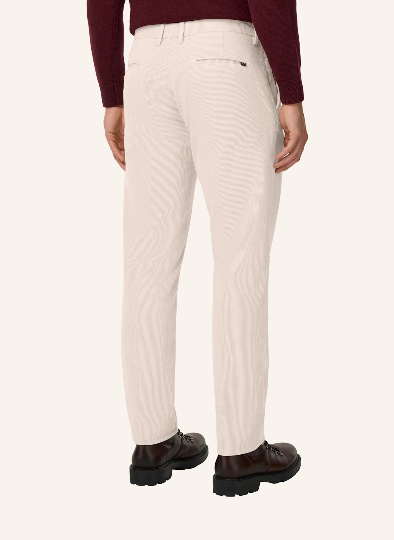 BOGGI MILANO Cordhose: HELLGRAU