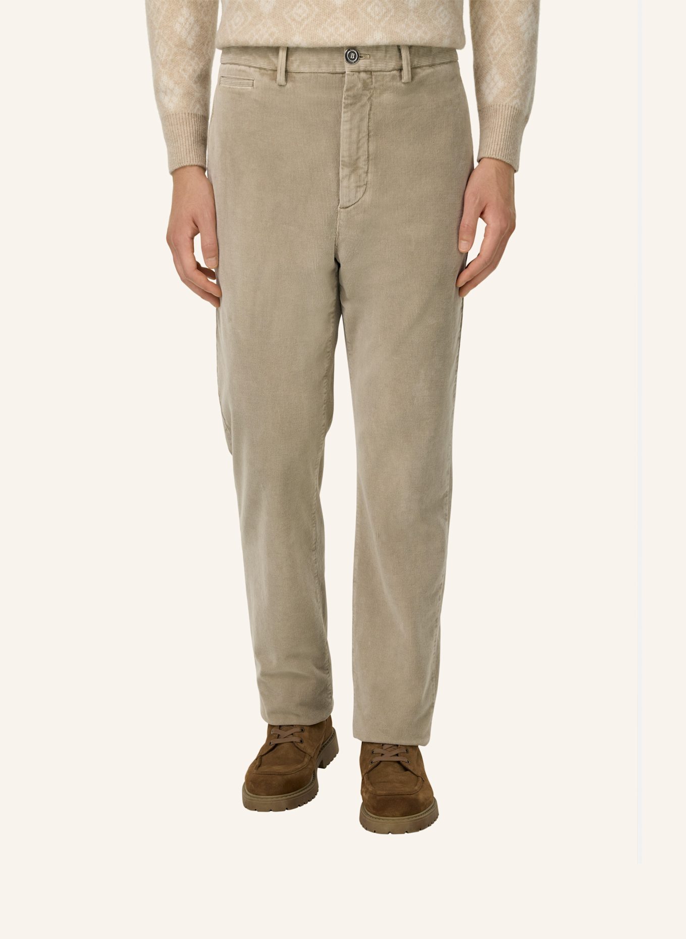BOGGI MILANO Cordhose: BEIGE