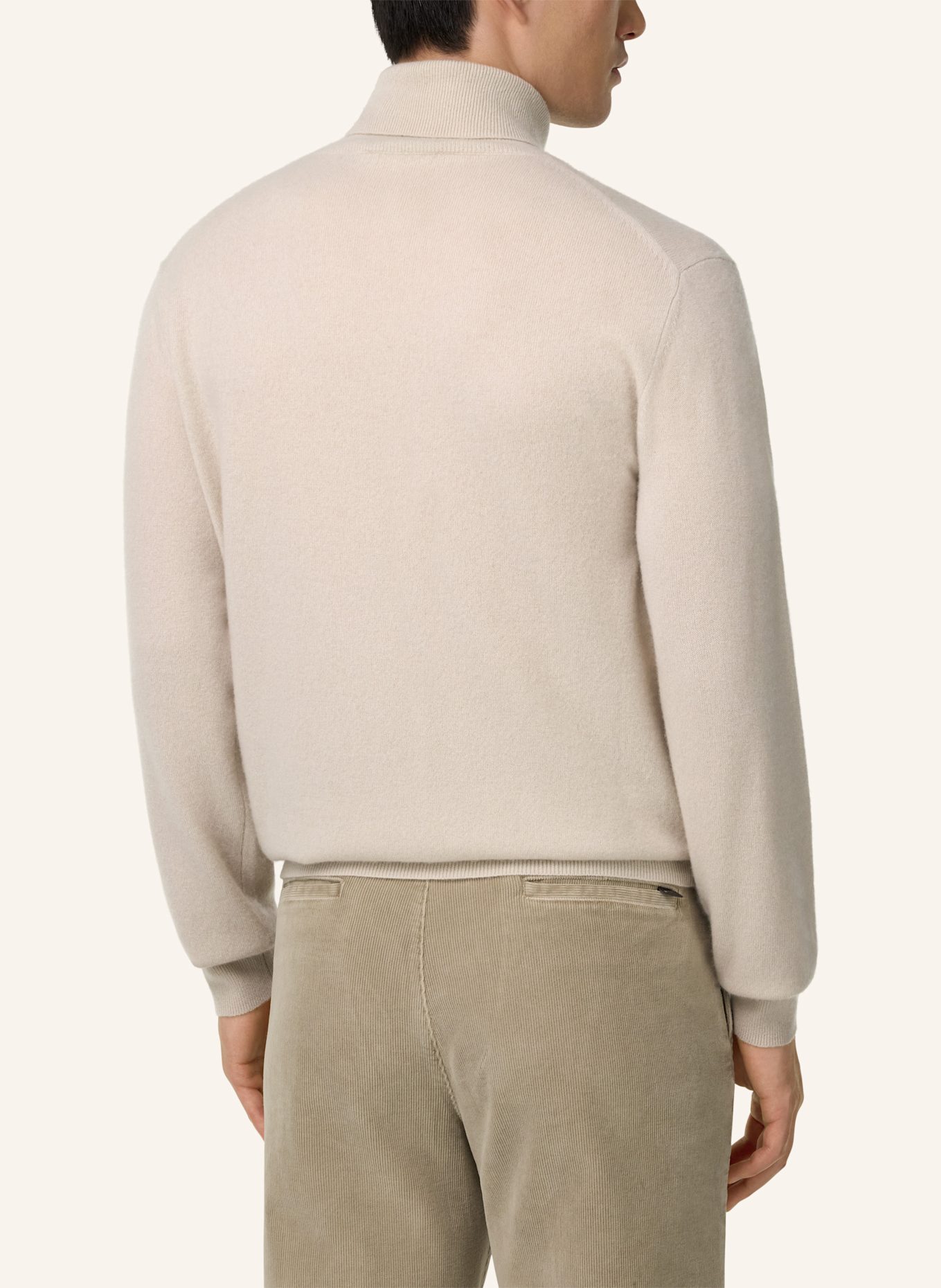 BOGGI MILANO Rollkragenpullover aus Cashmere: GRAU
