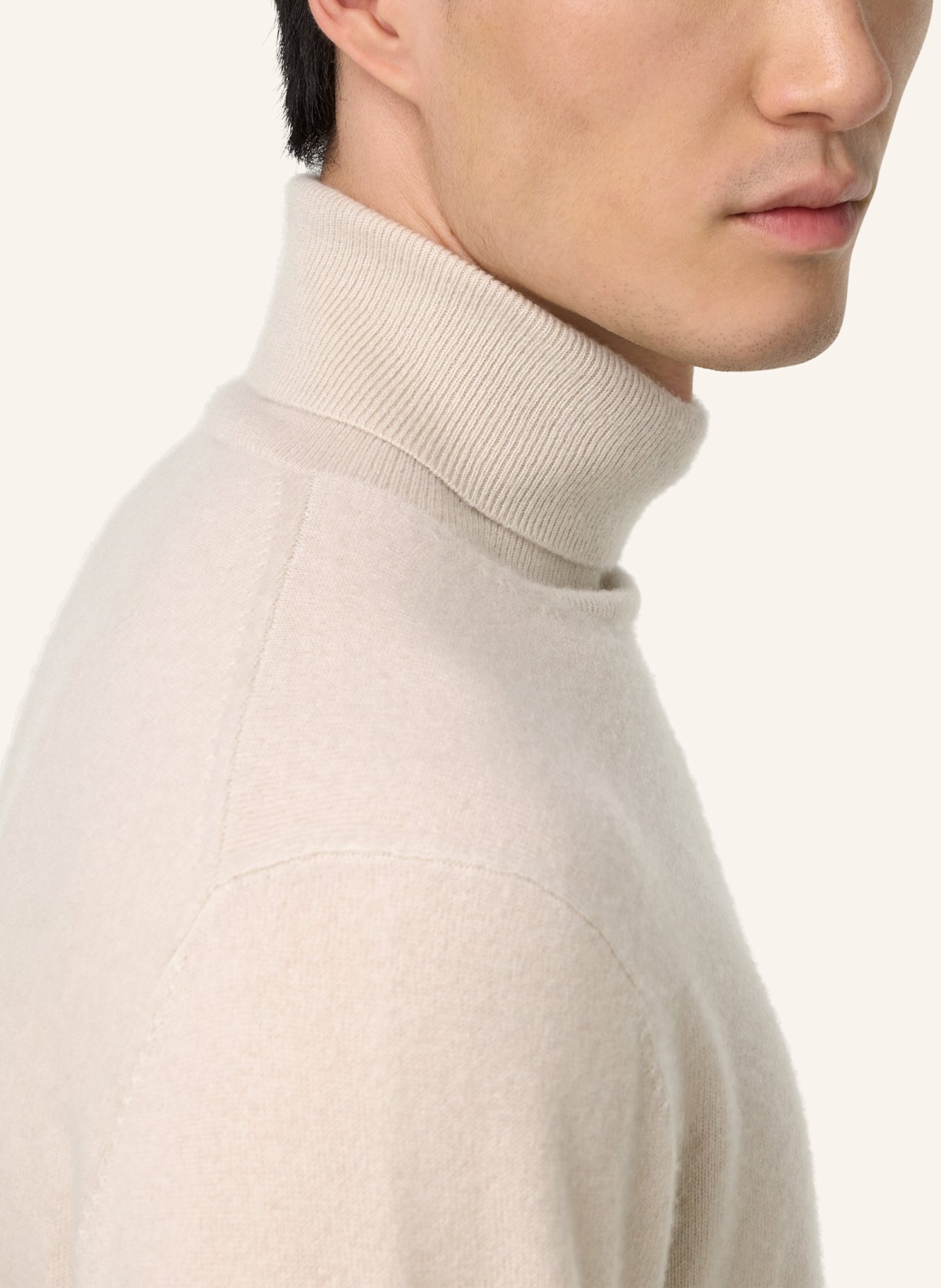 BOGGI MILANO Rollkragenpullover aus Cashmere: GRAU