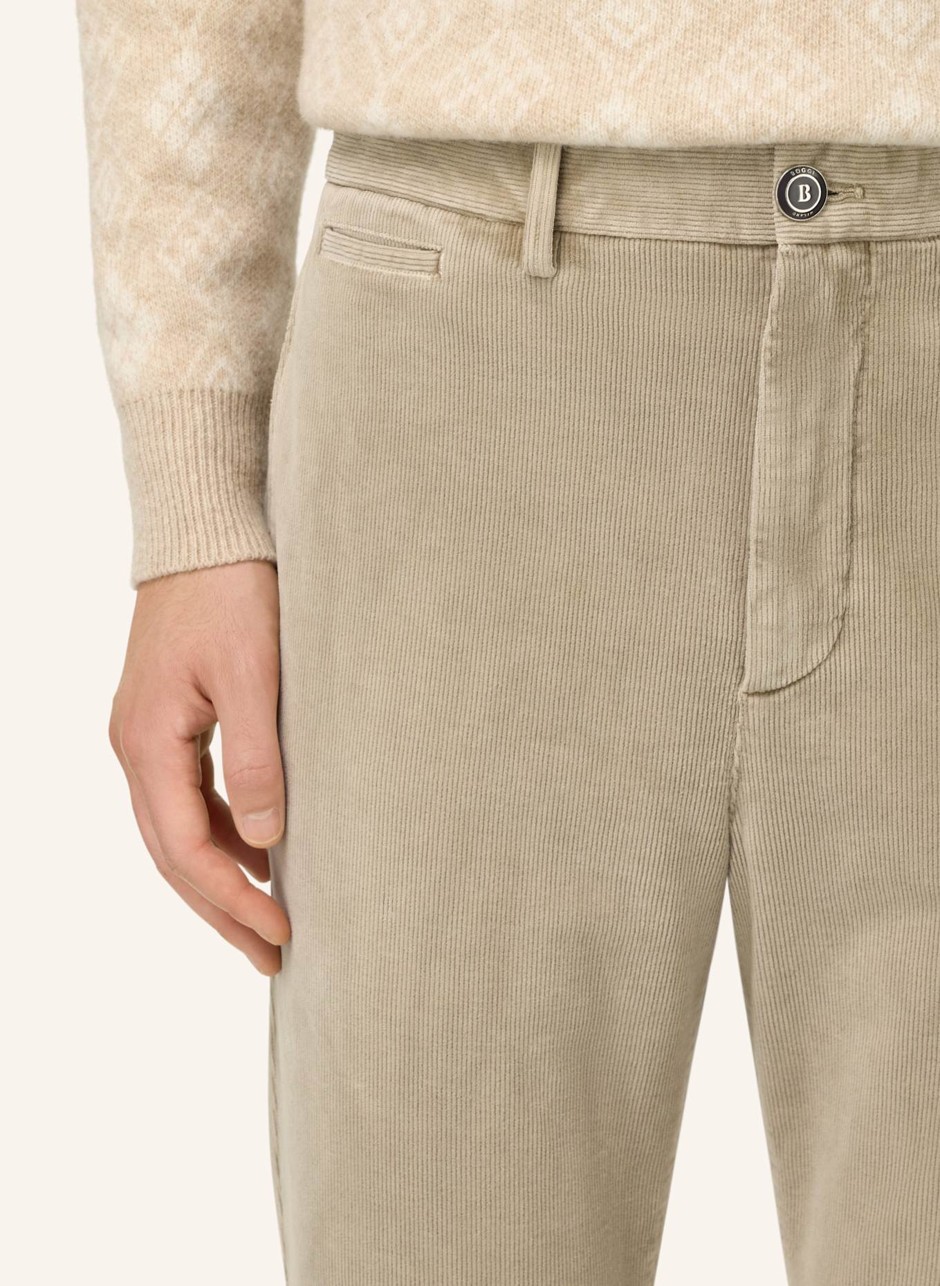 BOGGI MILANO Cordhose: BEIGE