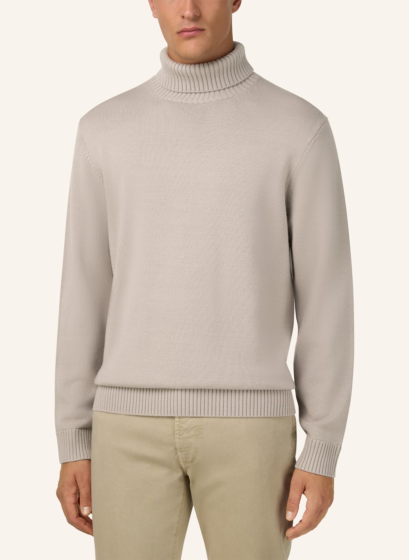 BOGGI MILANO Rollkragenpullover: BRAUN