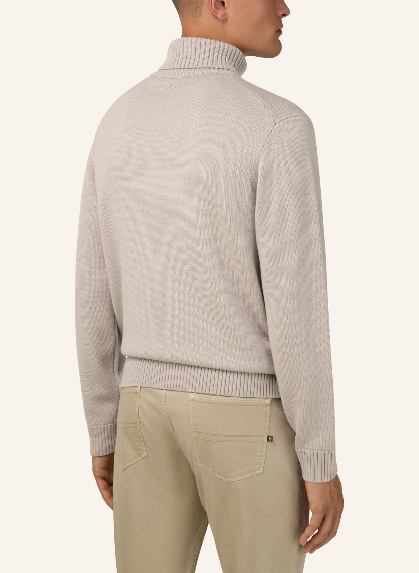 BOGGI MILANO Rollkragenpullover: BRAUN