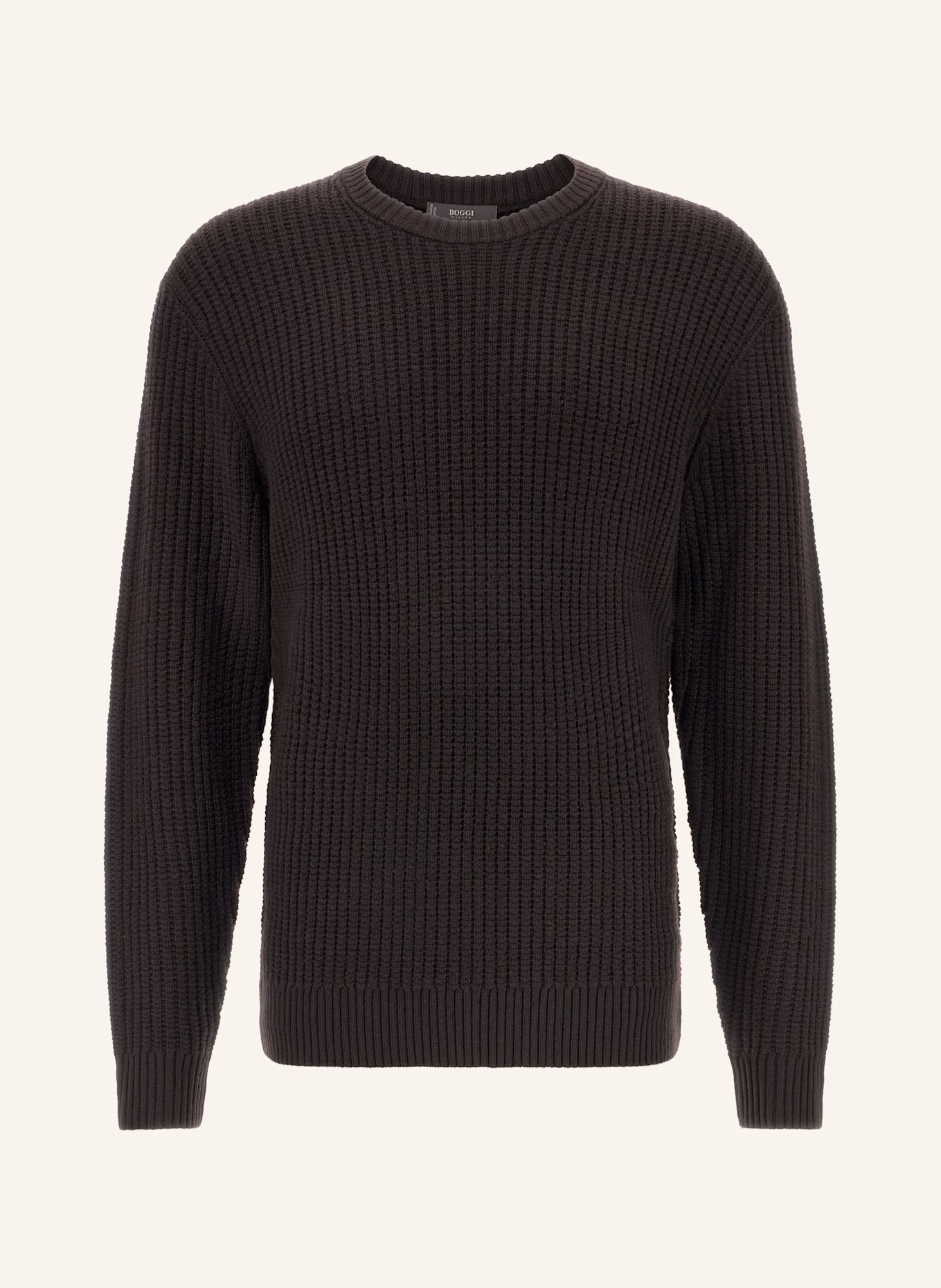 BOGGI MILANO Pullover: DUNKELBRAUN