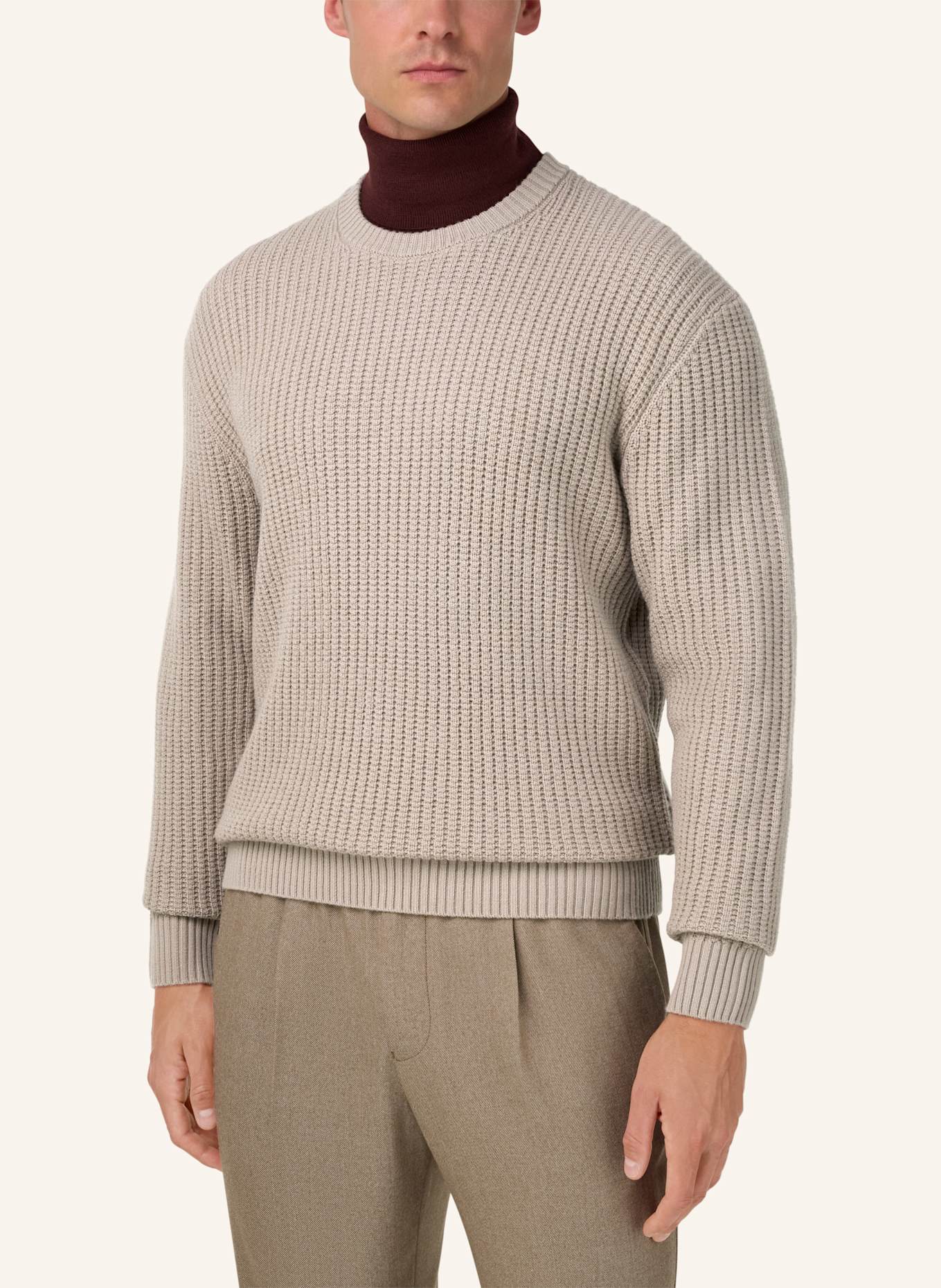 BOGGI MILANO Pullover: BRAUN
